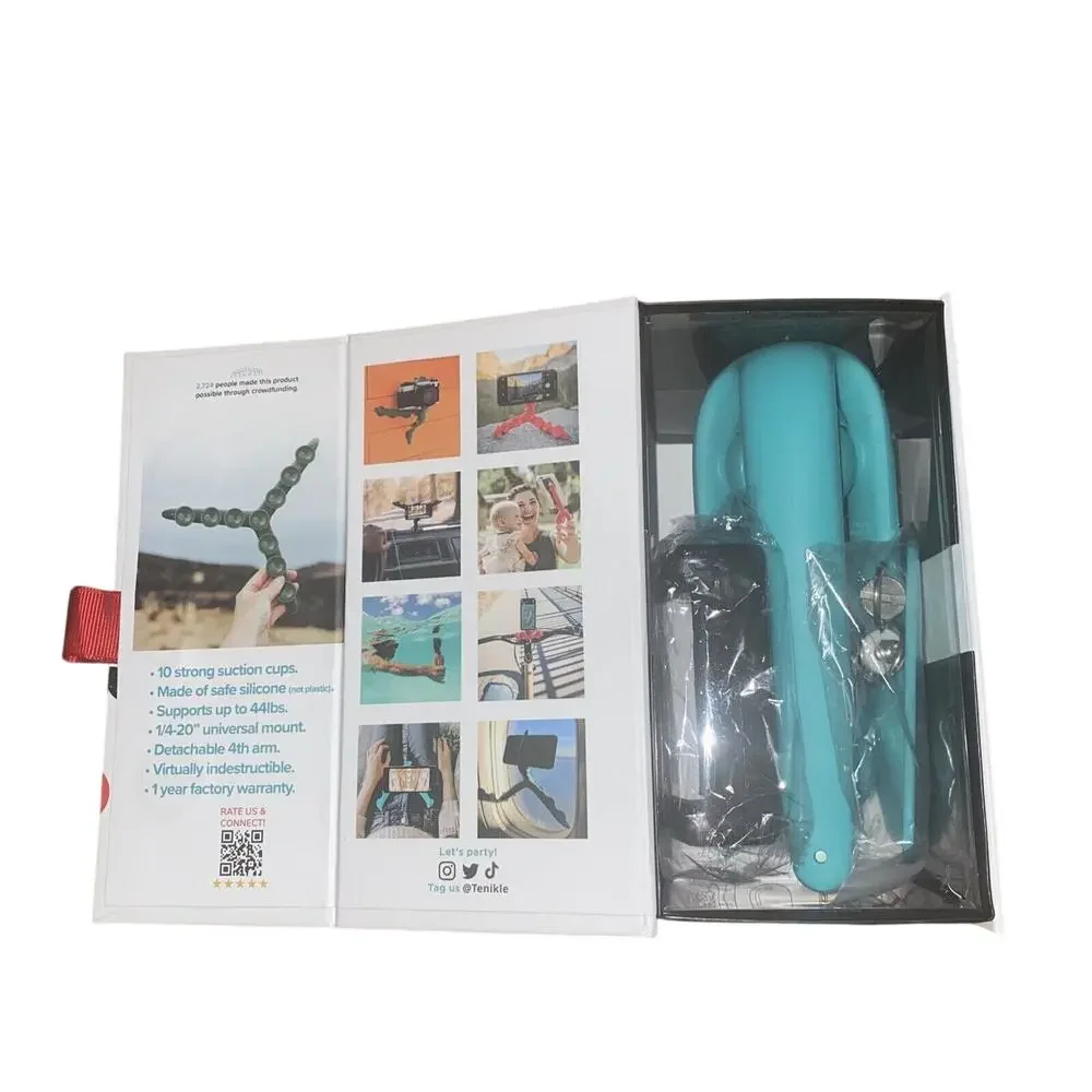 TEAL Tenikle 360 - Flexible Tripod, Bendable Suction Cup, Camera & Phone